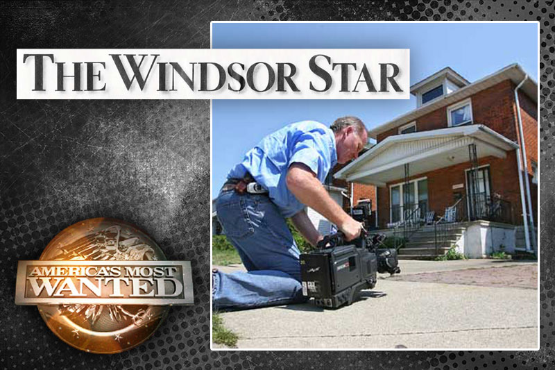 America's Most Wanted - The Windsor Star - Photo of video crew outside house video taping for America's Most Wanted.