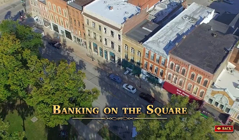 The Historical Society of Quincy and Adams County Illinois - touch screen video "Banking On The Square"