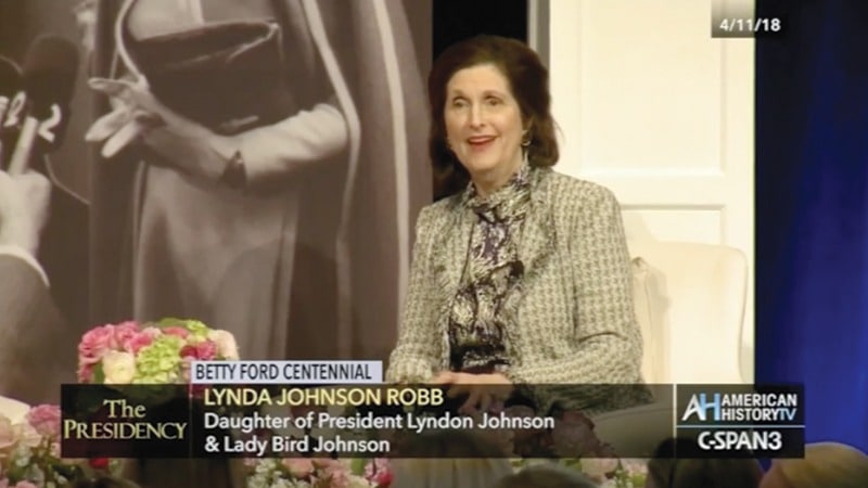 C-SPAN - Betty Ford Centennial - Lynda Johnson Robb speaking, Grand Rapids Michigan